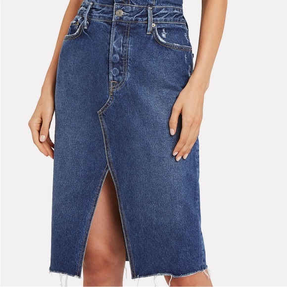 Denim Midi Skirt - Picture 1 of 7